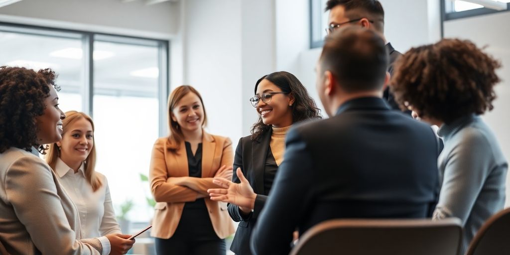 Coach évaluant équipe de vente