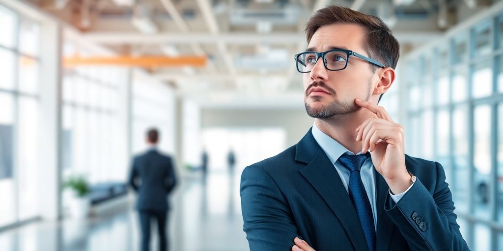 Une personne réfléchissant à des opportunités commerciales.